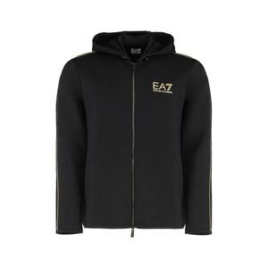 EA7 Emporio Armani Hooded Zip-Up Jacket Men BLACK T-Shirts